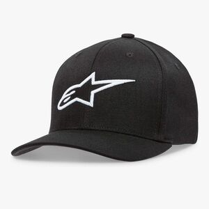 Alpine Stars Black Cap with White Logo